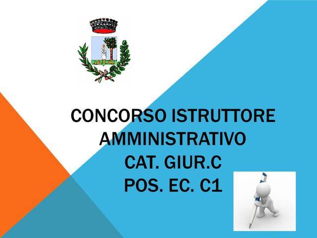 Selezione pubblica per esami, per la copertura di 3 posti a tempo pieno ed indeterminato di “ISTRUTTORE amministrativo” categoria giuridica “C”, posizione economica “C1”.